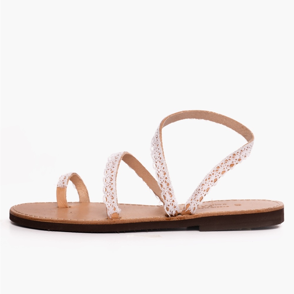 EROS | Perline | Handmade Greek Sandals, Italian Leather, Lace, Durable